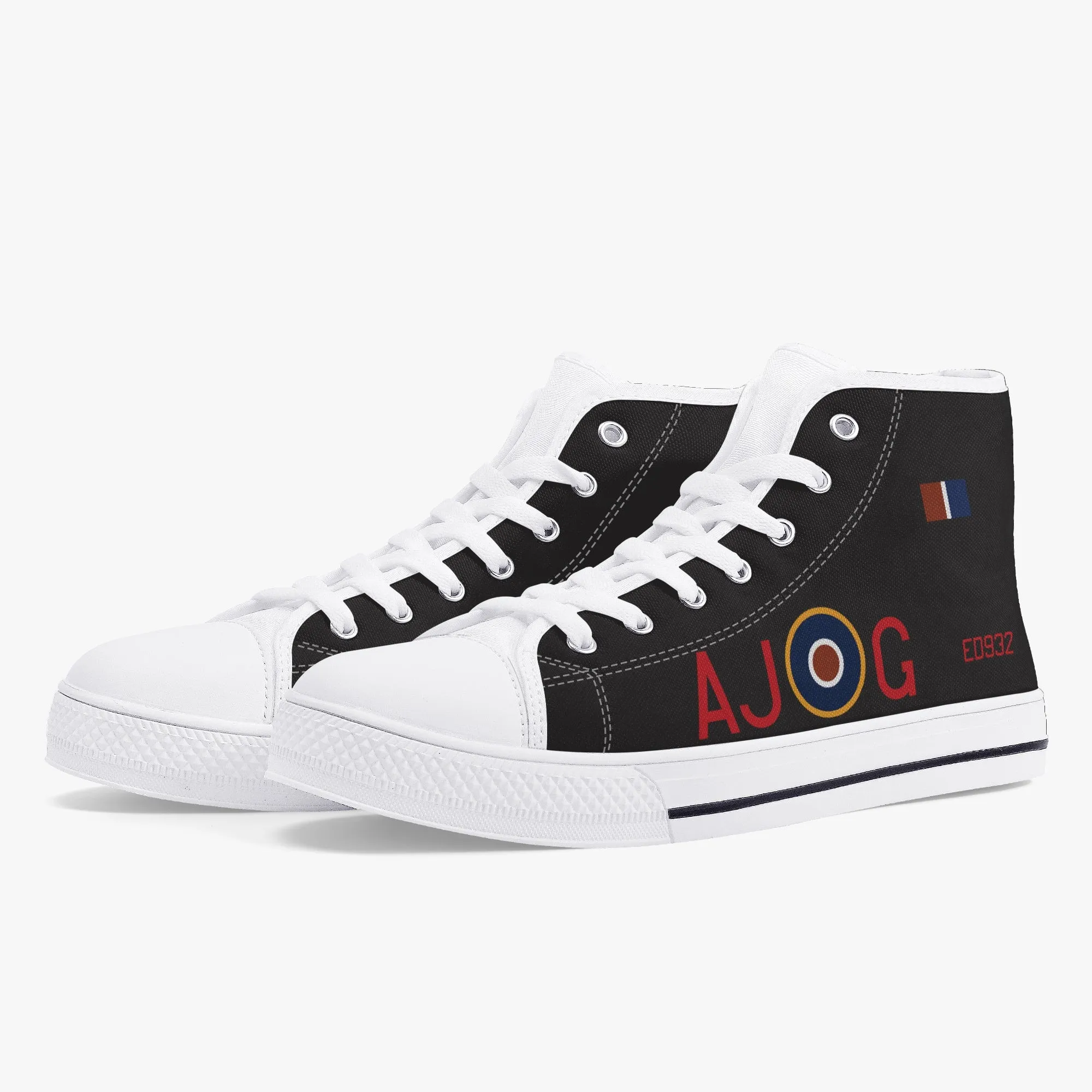 Lancaster "AJ-G" High Top Canvas Shoes (Black)