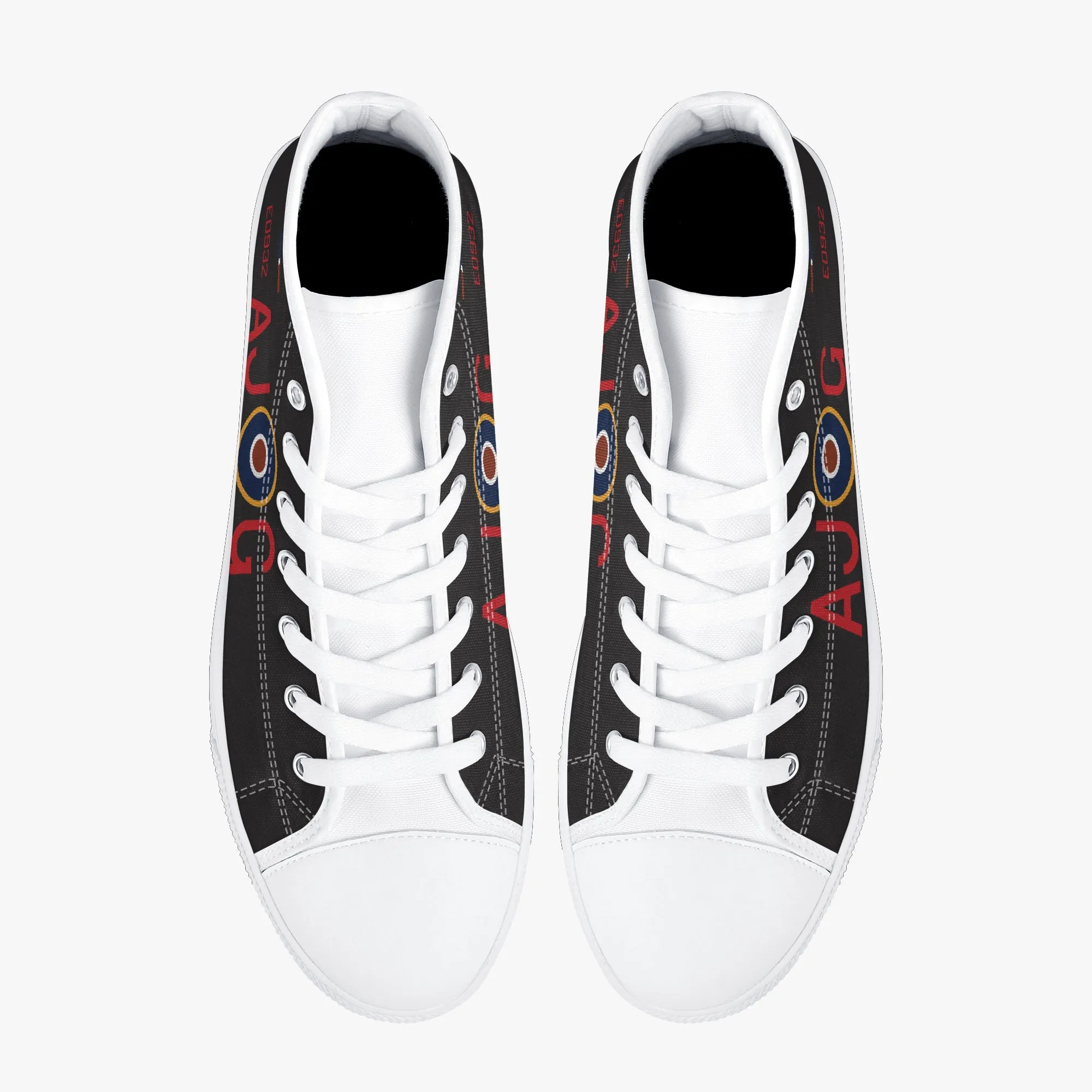 Lancaster "AJ-G" High Top Canvas Shoes (Black)