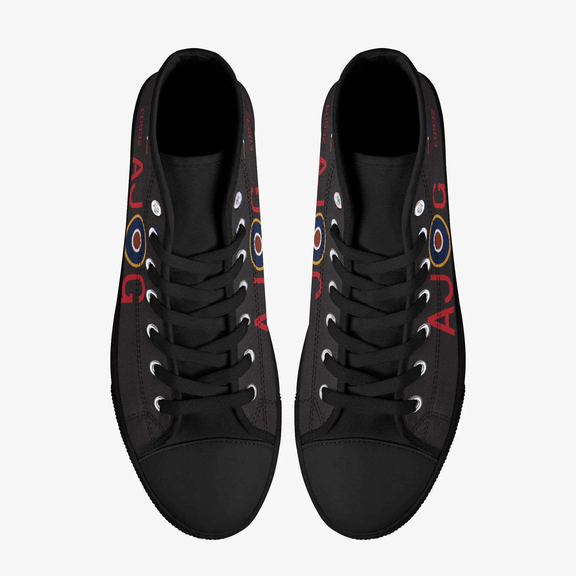 Lancaster "AJ-G" High Top Canvas Shoes (Black)