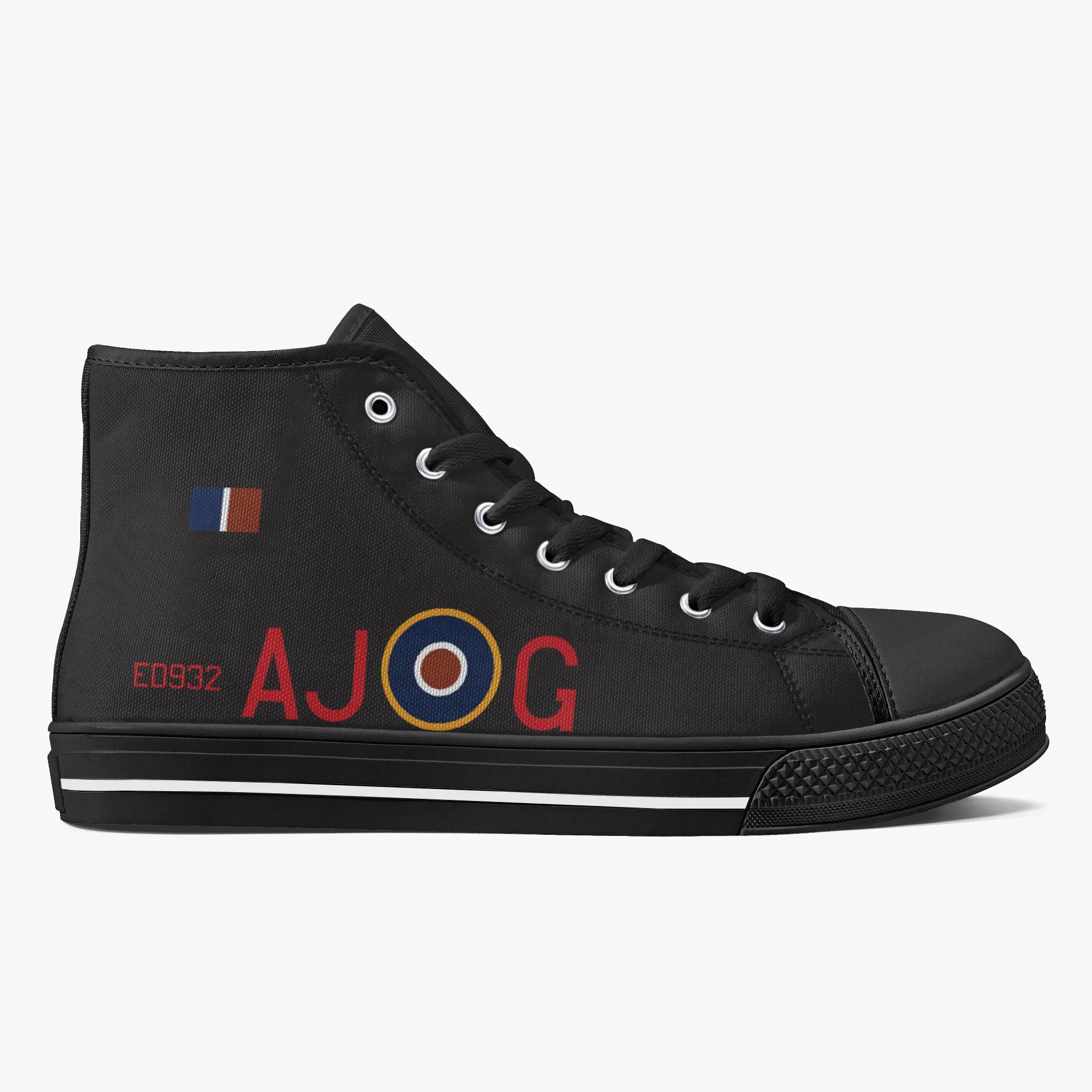 Lancaster "AJ-G" High Top Canvas Shoes (Black)
