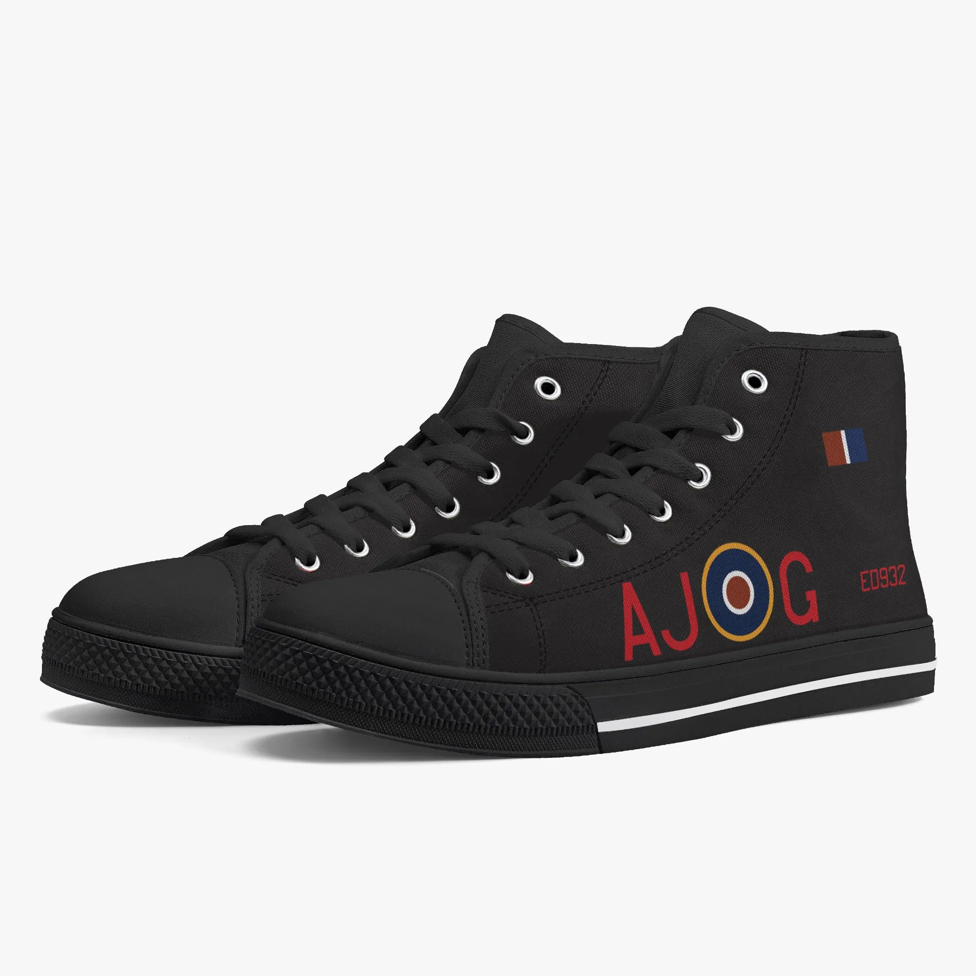 Lancaster "AJ-G" High Top Canvas Shoes (Black)