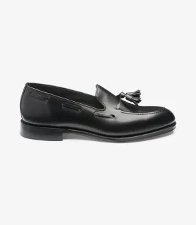 LOAKE RUSSELL BLACK LOAFER LEATHER SOLE F-MEDIUM