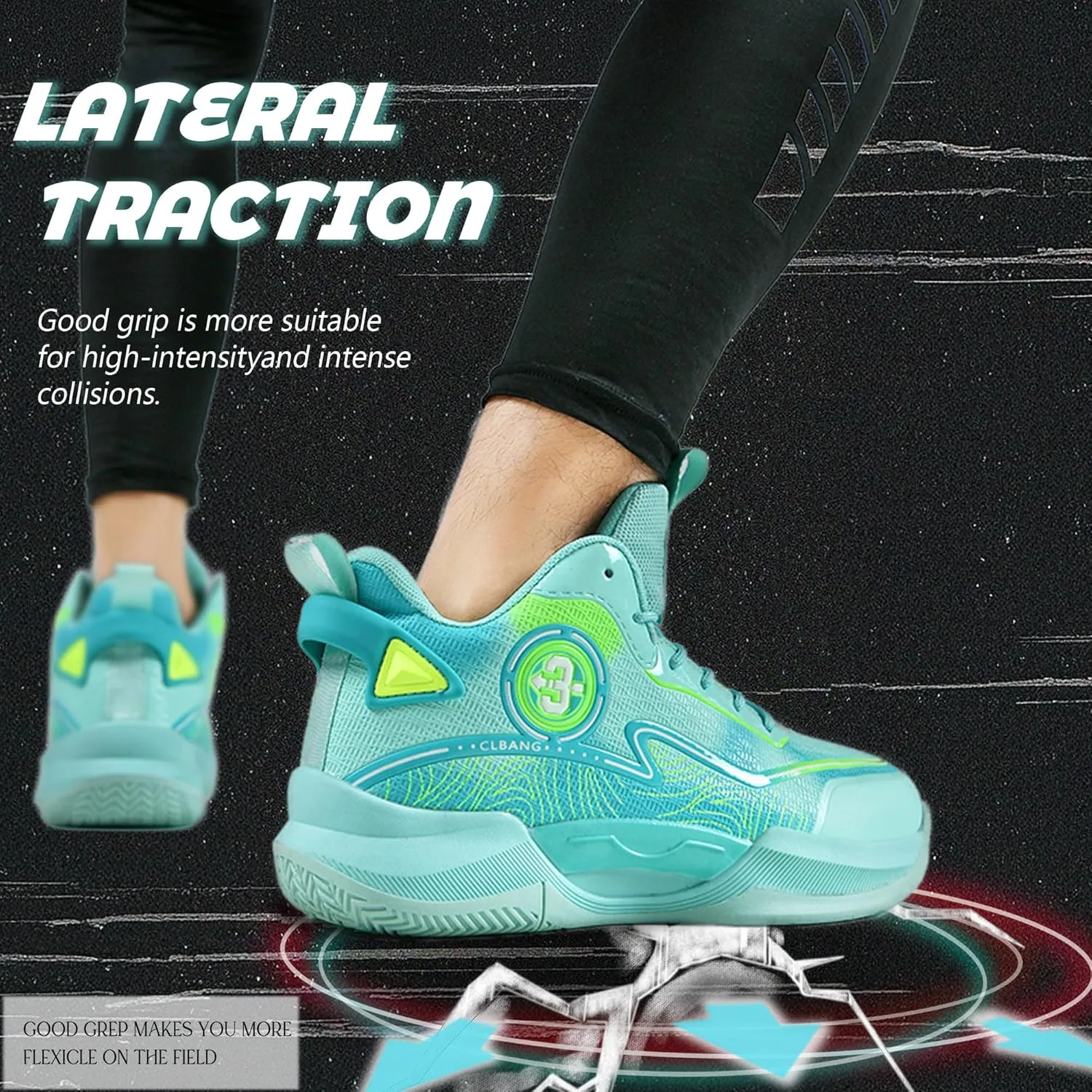 Men's Basketball Shoes Lightweight Breathable Non-Slip Outdoor Courts Training