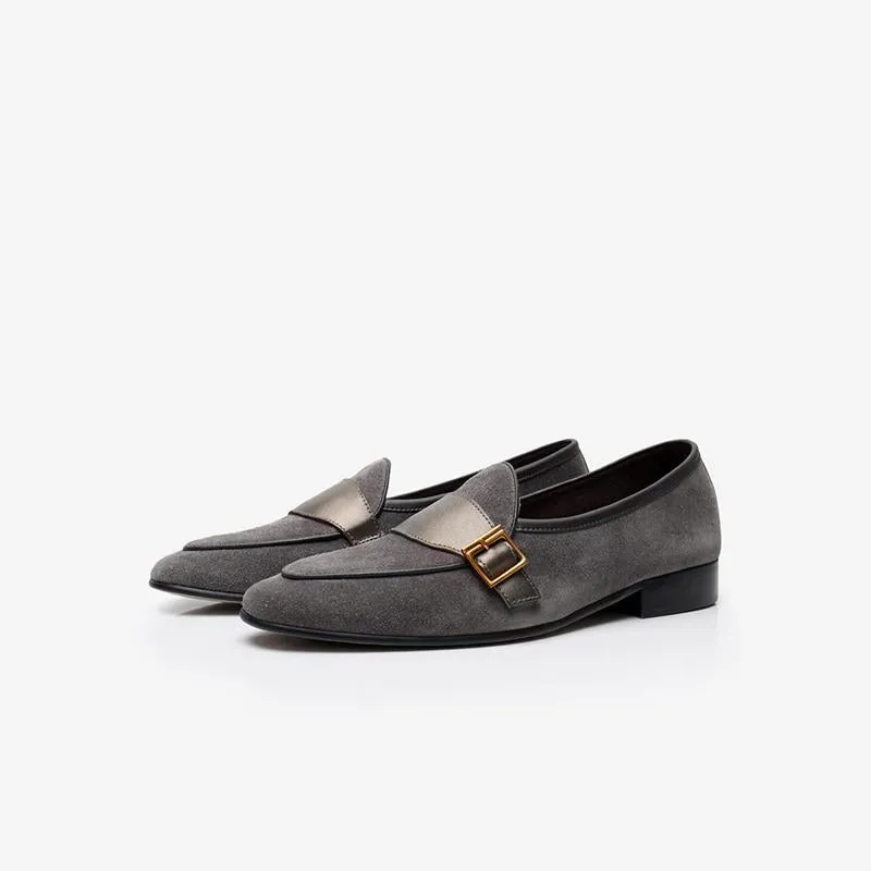 Men's Cowhide Slip-On Loafer Prom Wedding Shoes