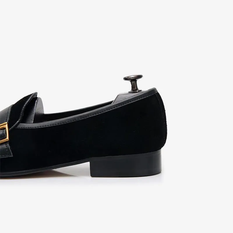 Men's Cowhide Slip-On Loafer Prom Wedding Shoes