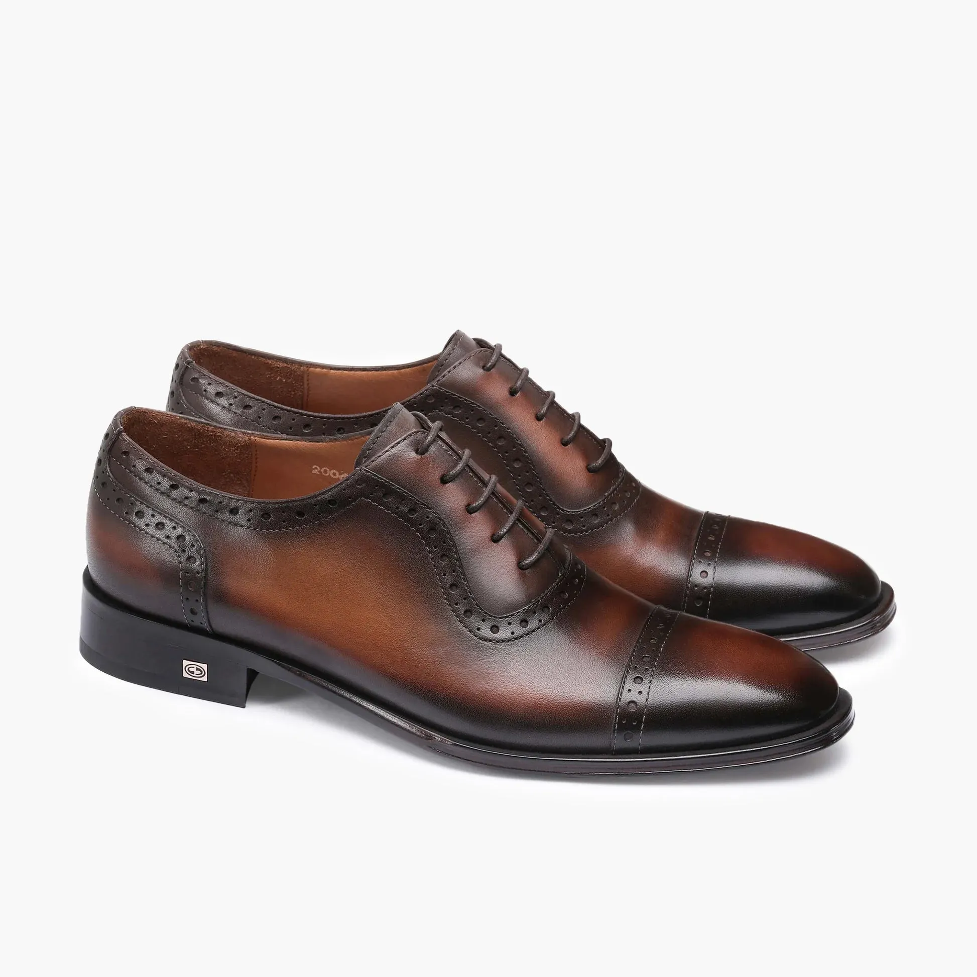 Men's Dark & Light Brown Oxford Lace-Up