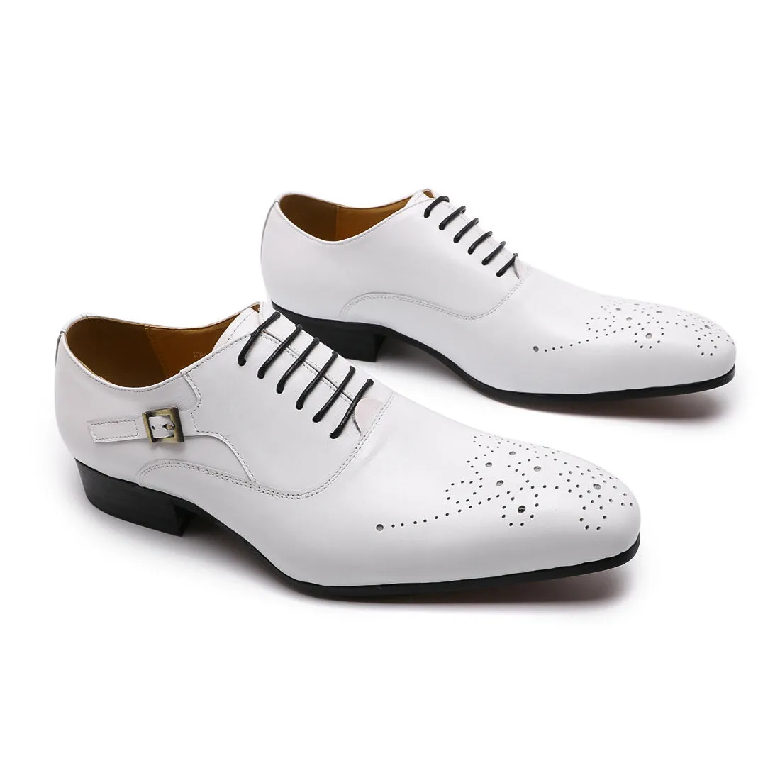Men's Leather Carved Brogue Oxford Shoes