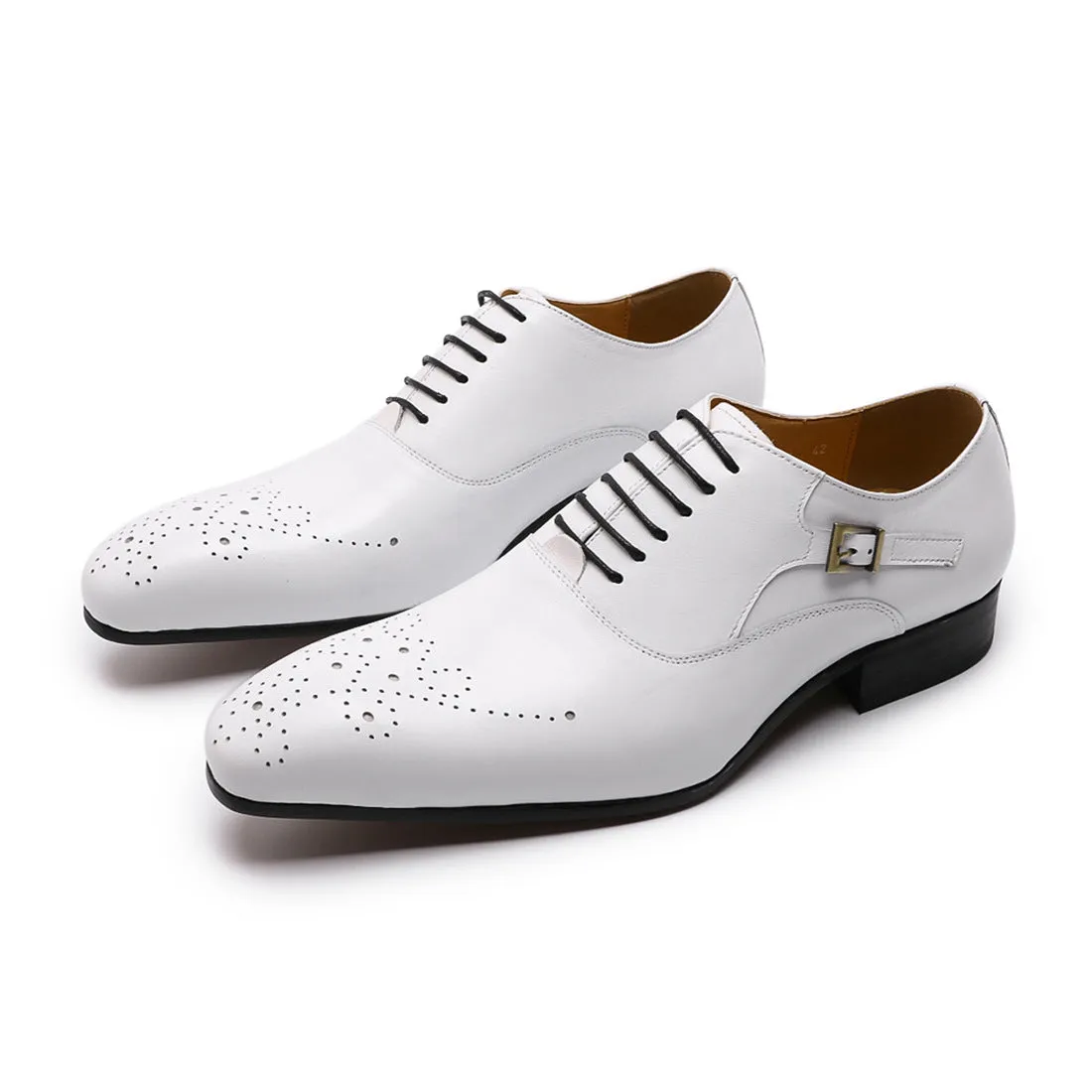 Men's Leather Carved Brogue Oxford Shoes