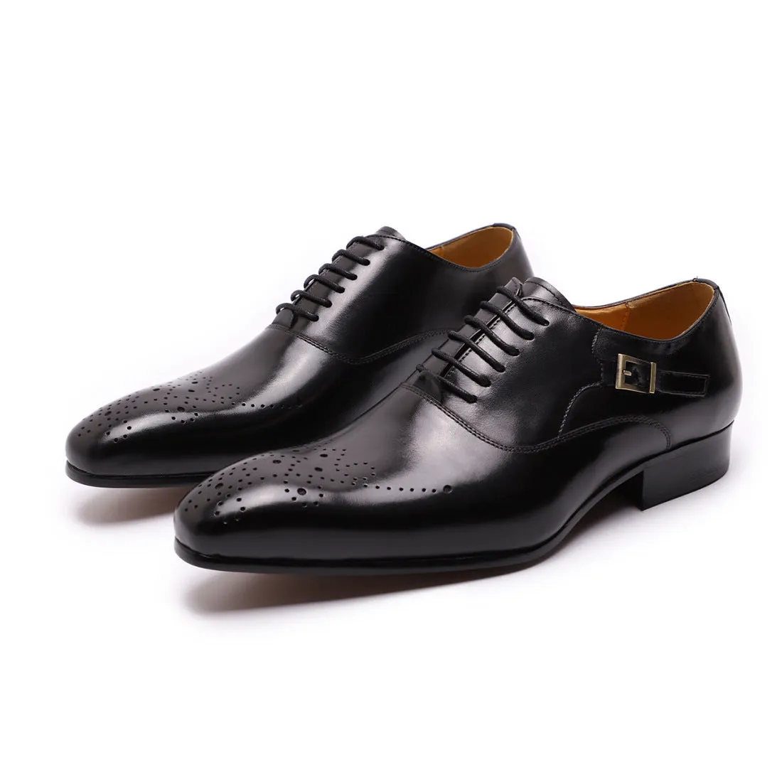 Men's Leather Carved Brogue Oxford Shoes