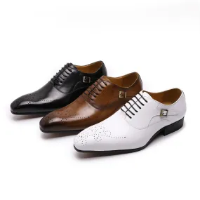 Men's Leather Carved Brogue Oxford Shoes