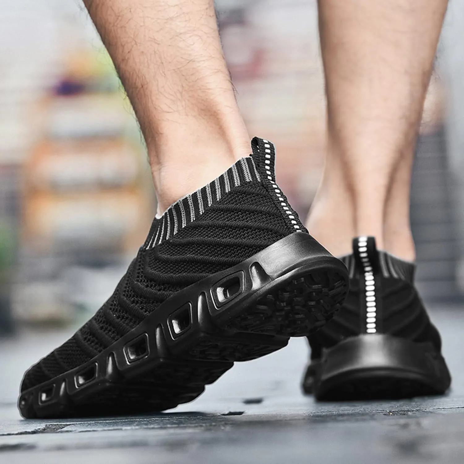 Mens Loafers & Slip-Ons Men Sports Shoes Spring and Summer Fashionable Pattern Breathable Mesh Leather Sneaker Men