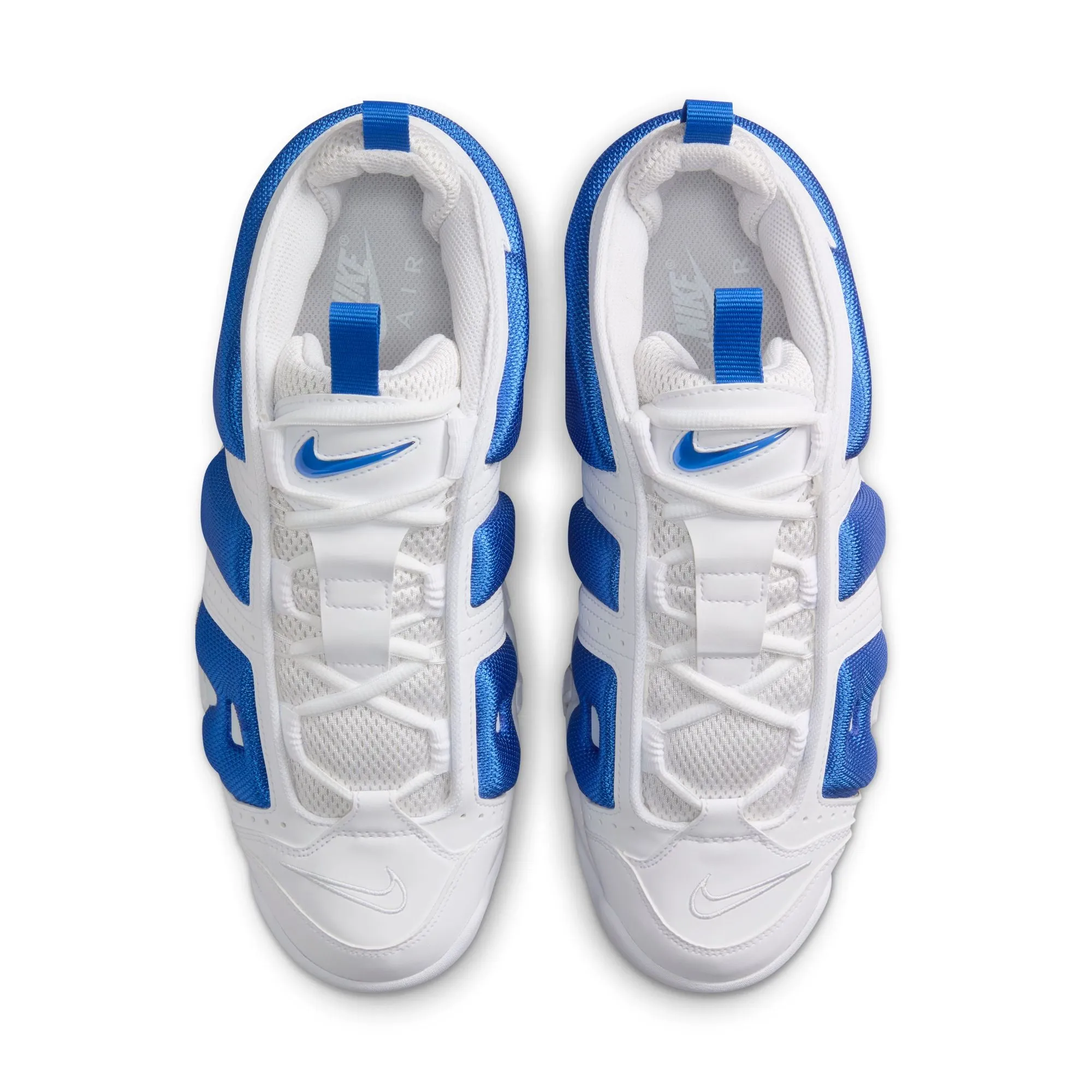 MENS NIKE AIR MORE UPTEMPO LOW (WHITE/HYPER ROYAL/PSYCHIC BLUE)