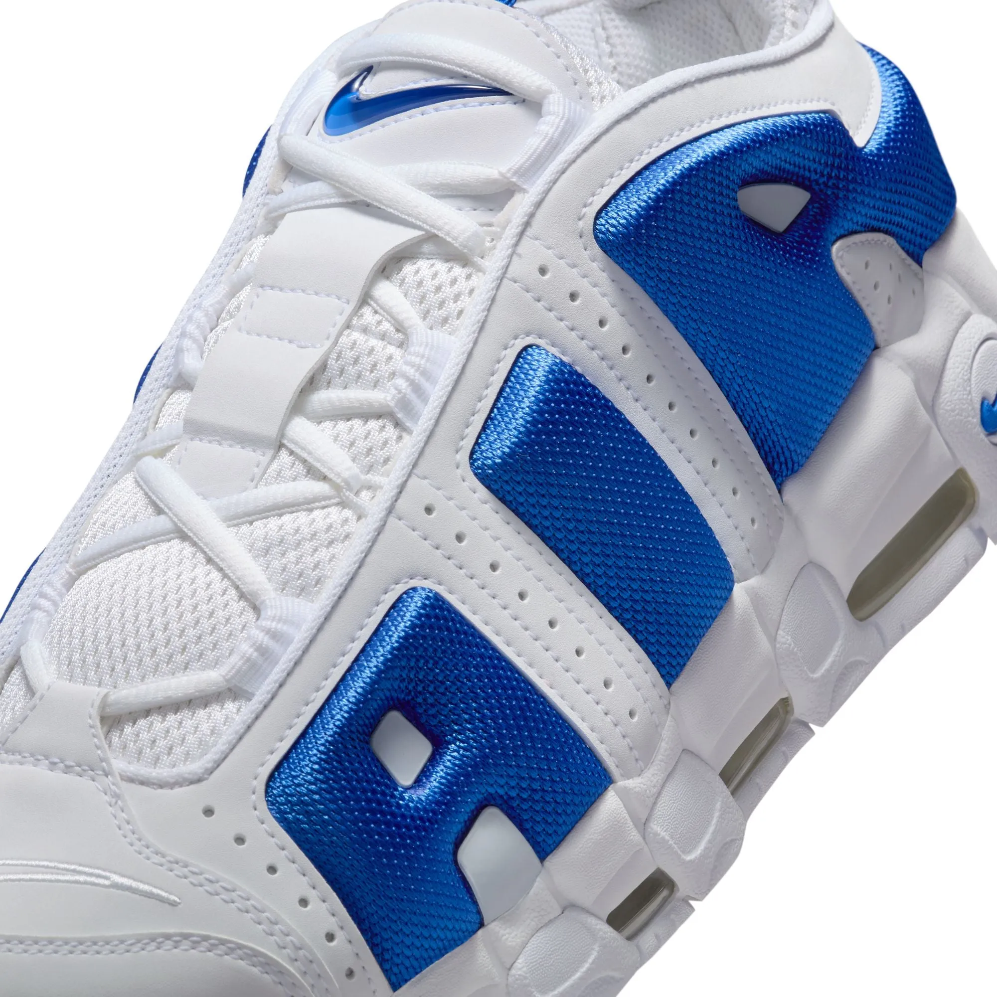 MENS NIKE AIR MORE UPTEMPO LOW (WHITE/HYPER ROYAL/PSYCHIC BLUE)