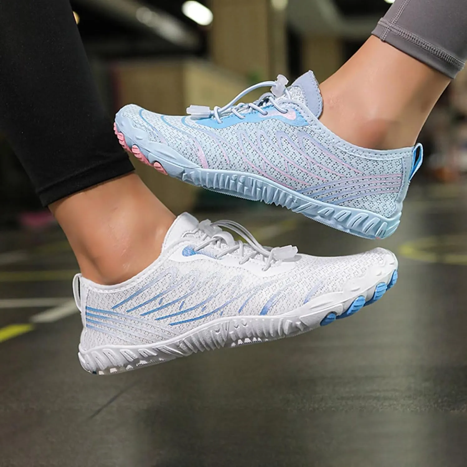 Mens Womens Barefoot Grounding Shoes Wide Running Sports Casual Walking Shoes Gym Training Sneakers for Weight Lifting Hard Pulling and Weight Training