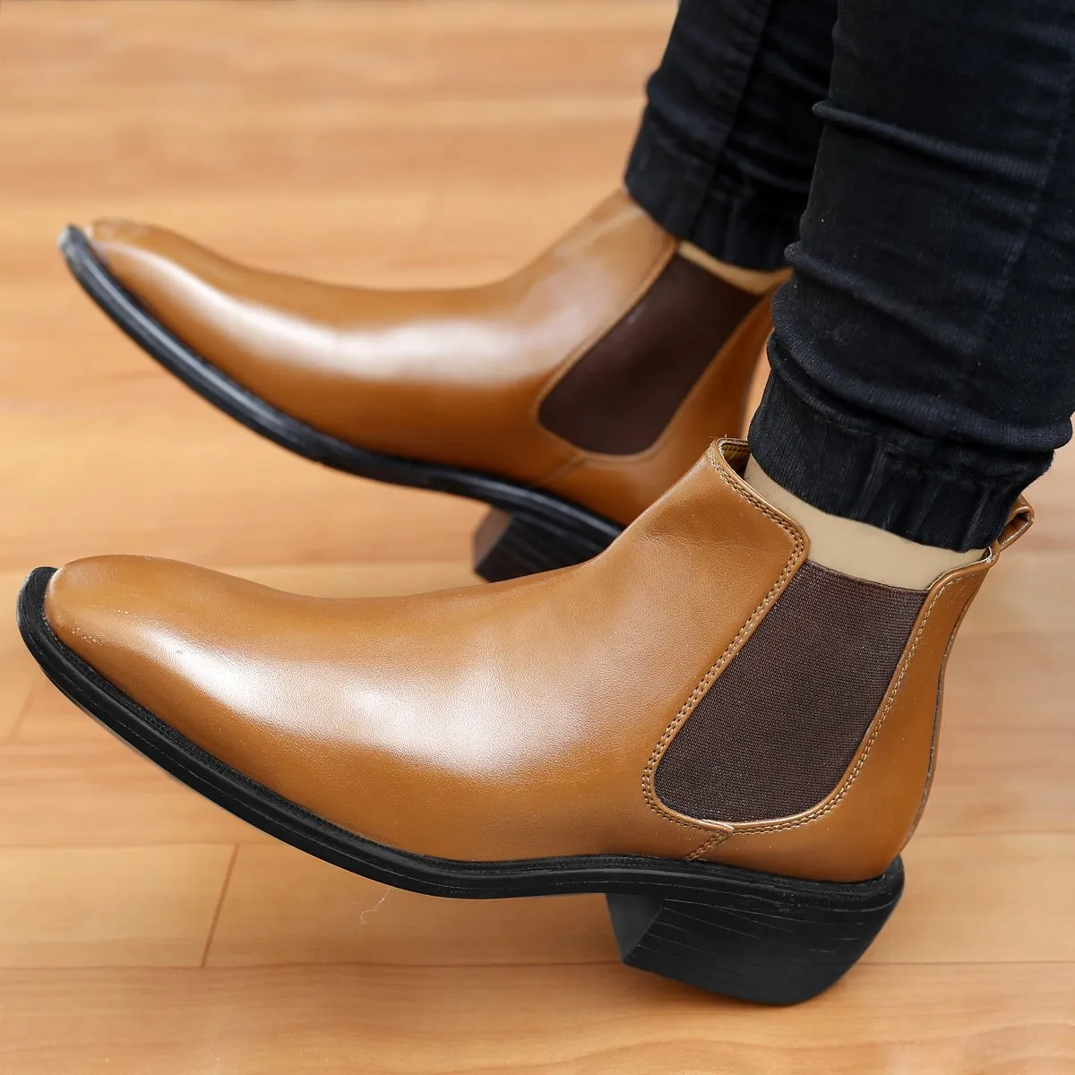 New Stylish Men's 2 Inch Hidden Height Increasing Trendiest Boots