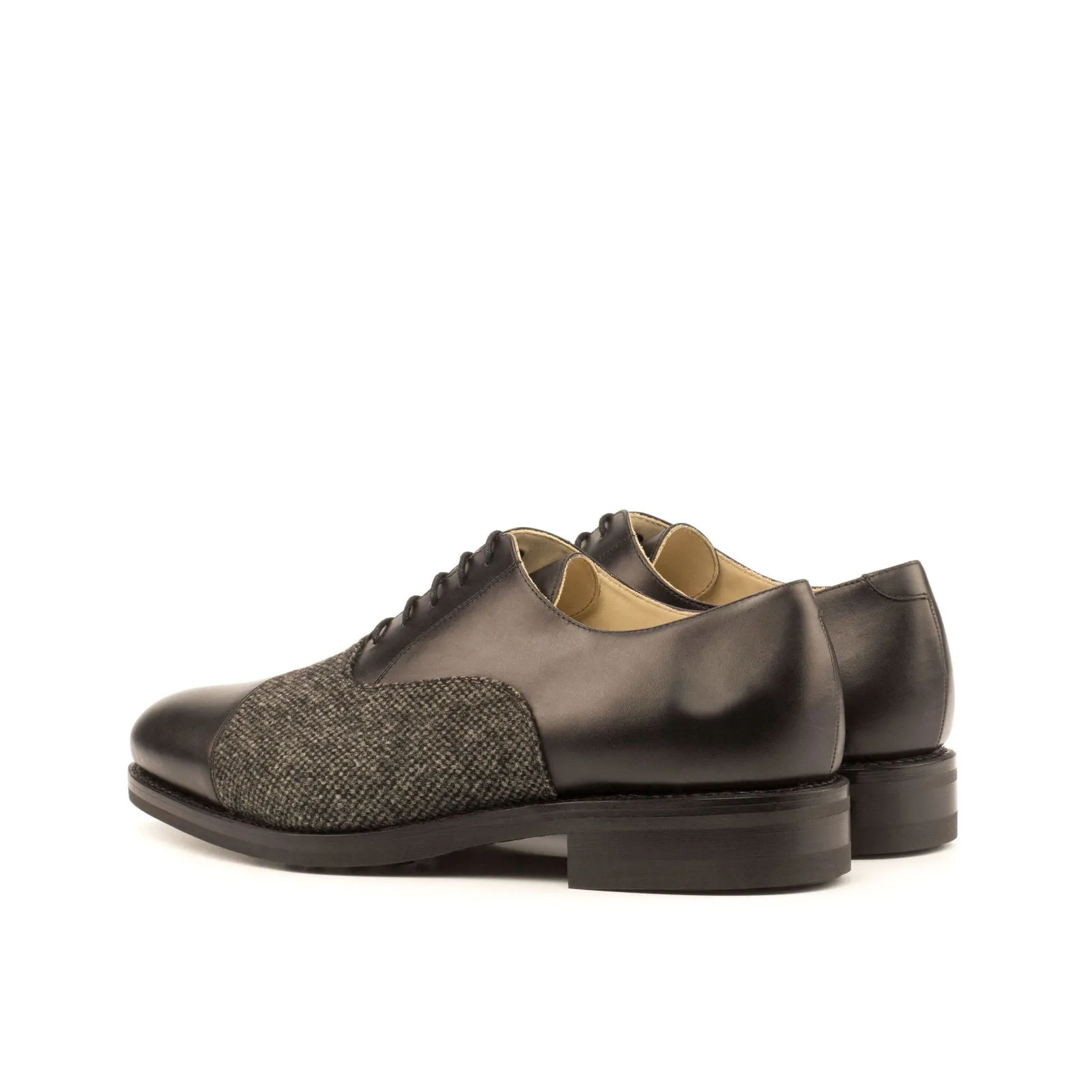 Oxford-Box Calf, Sartorial, Black, Grey-Wholesale
