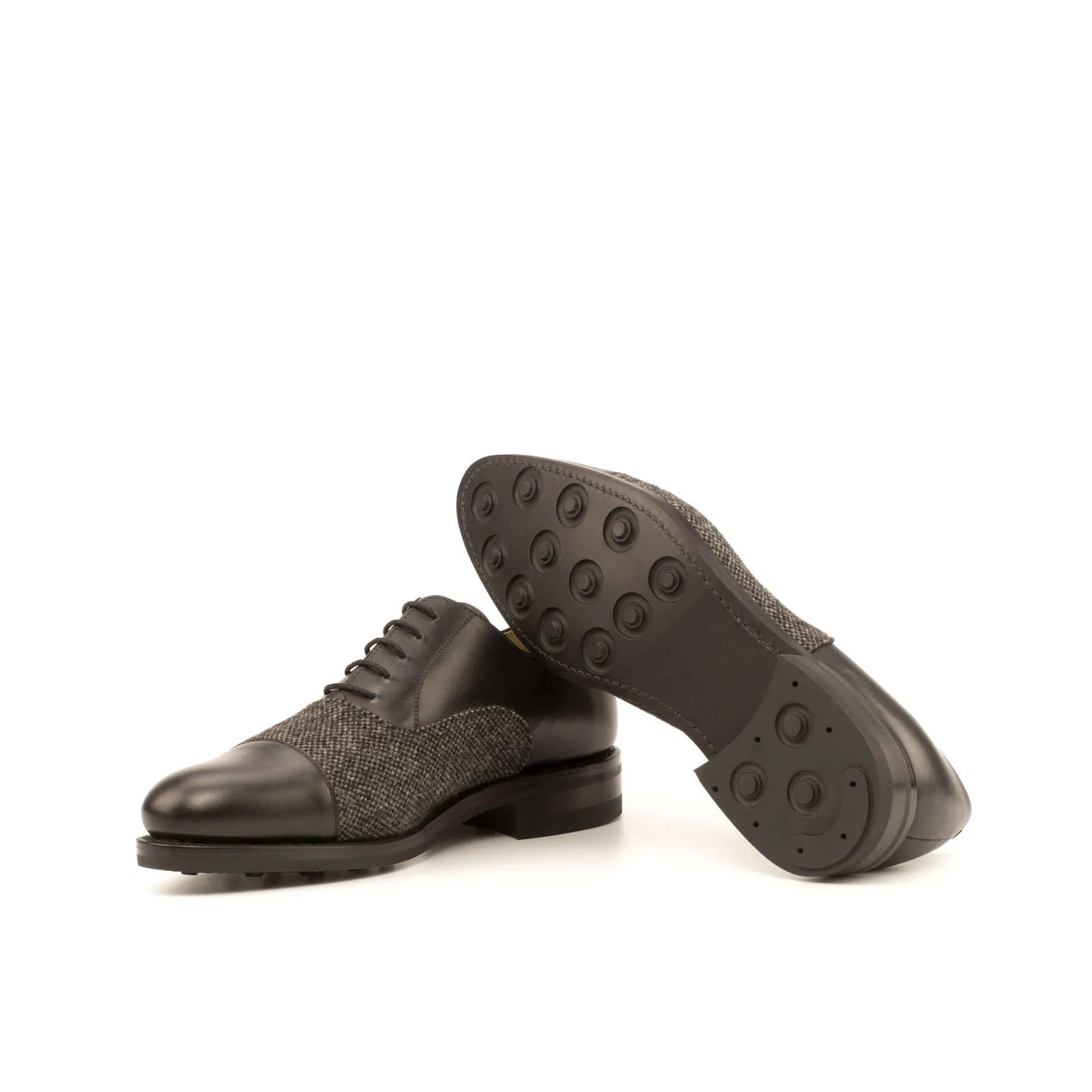 Oxford-Box Calf, Sartorial, Black, Grey-Wholesale