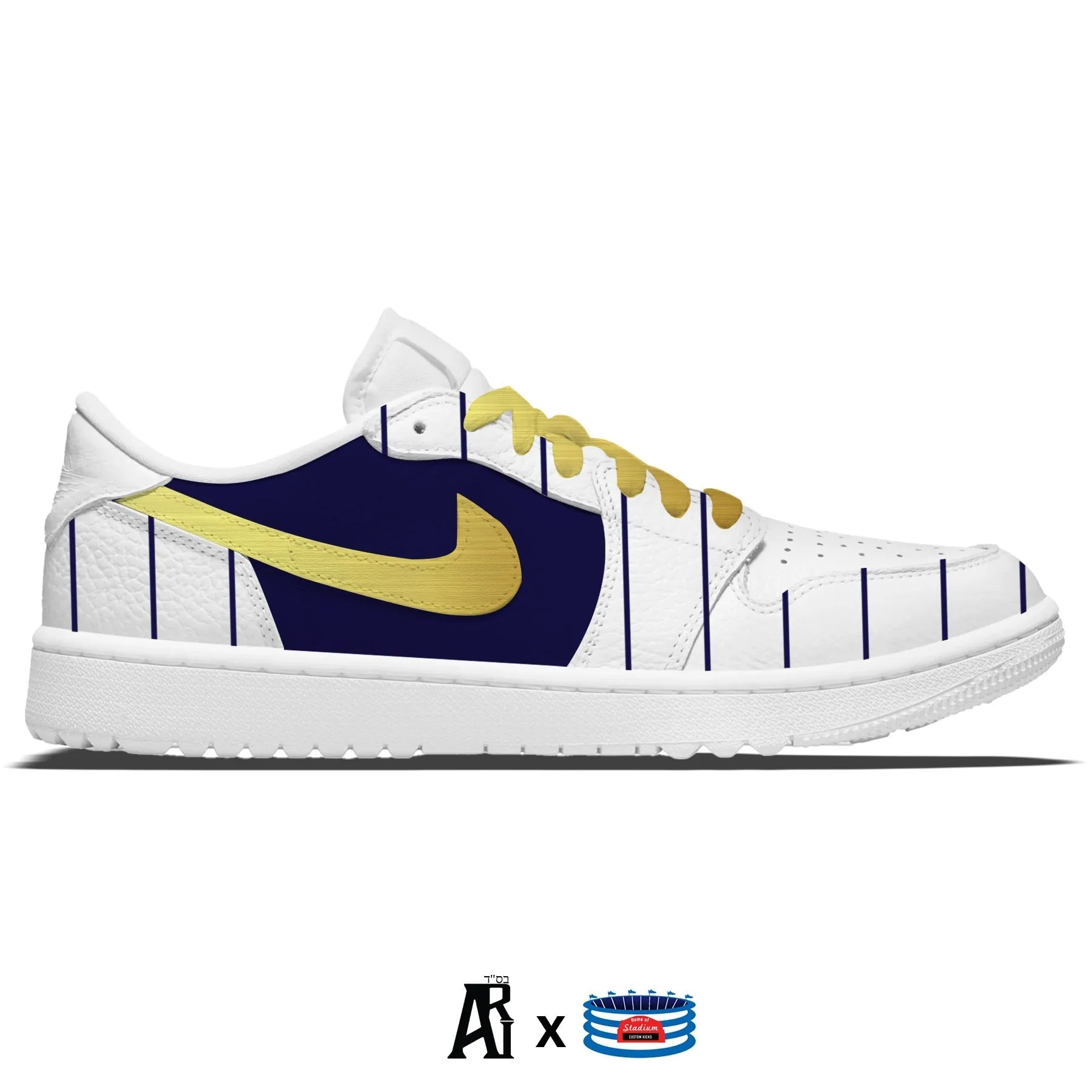 "Pinstripes" Jordan 1 Golf Shoes