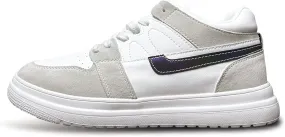 Recyphi Men's Invisible Height Increasing Shoes Height Lifting Elevator Leather Shoes Fashion Sneakers 2.4"