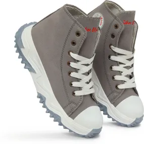 SHOE BLATE Women and Girls Latest Collection Stylish Casual Shoes Sneakers High Tops For Women (Grey , 4)