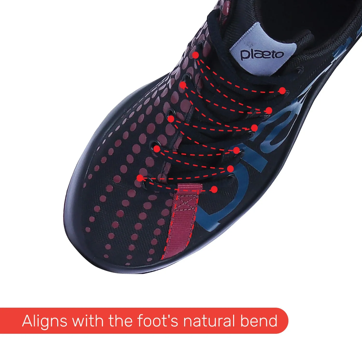 Slam Men's Sports Shoes - Black / Burgundy