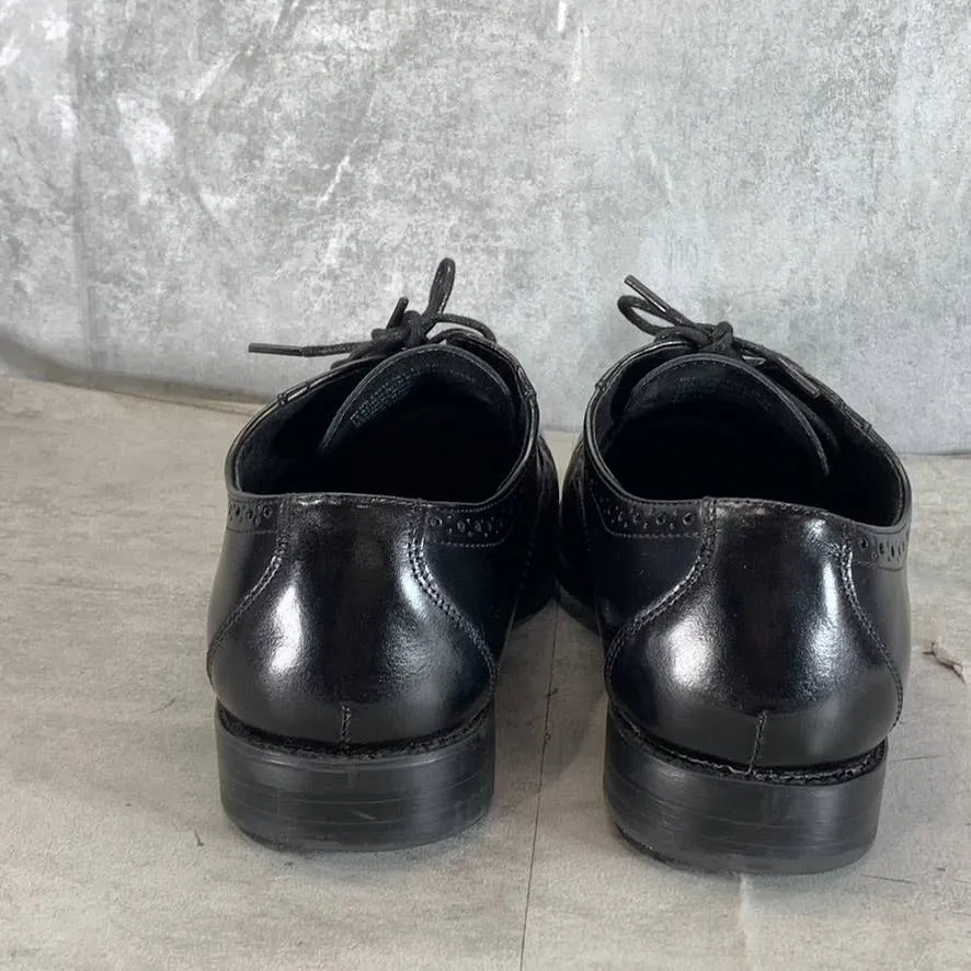 STACY ADAMS Men's Wide Width Black Garrison Wing-Tip Lace-Up Oxford SZ 10.5W