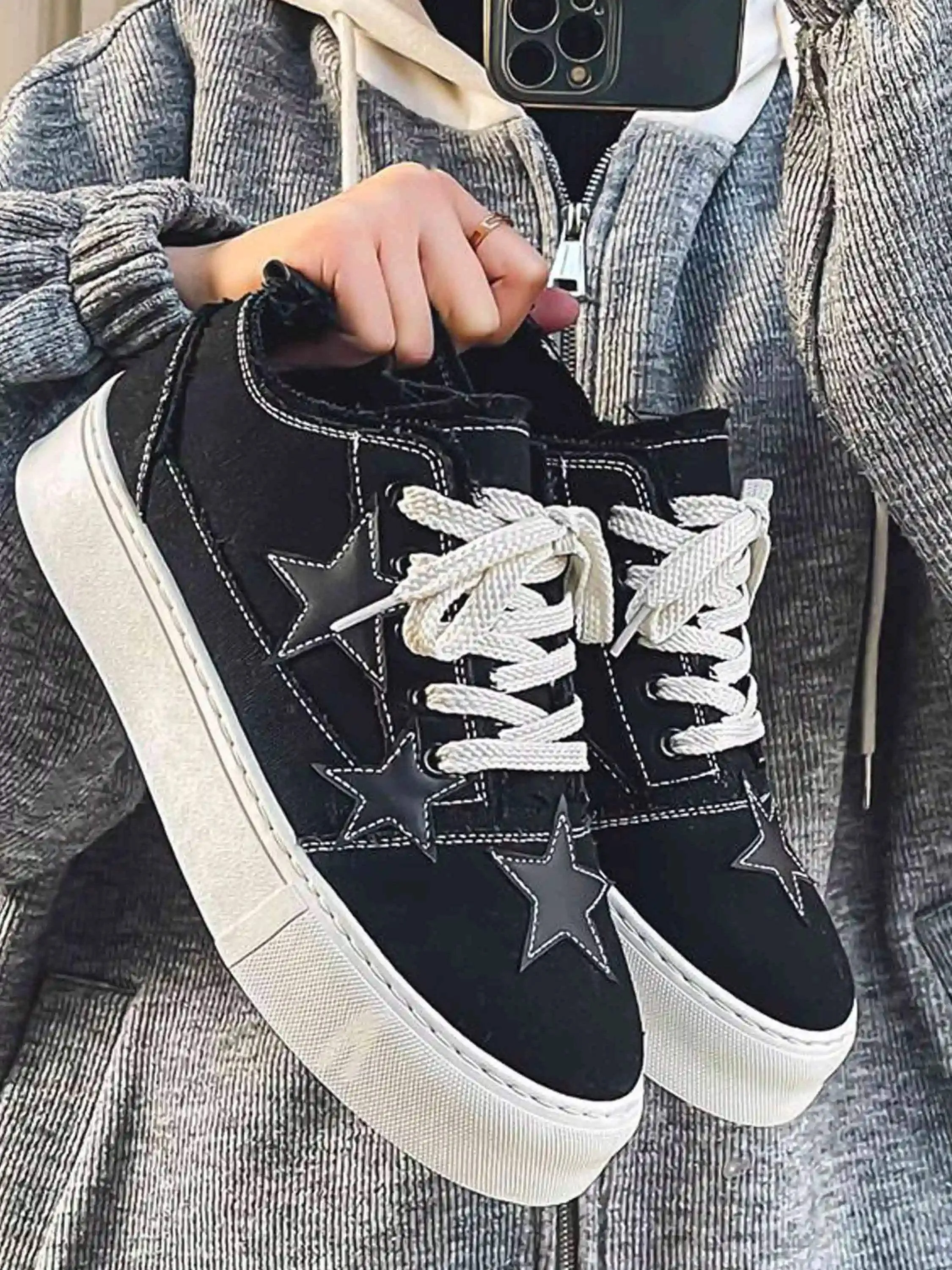Star Canvas Height-Increasing Shoes