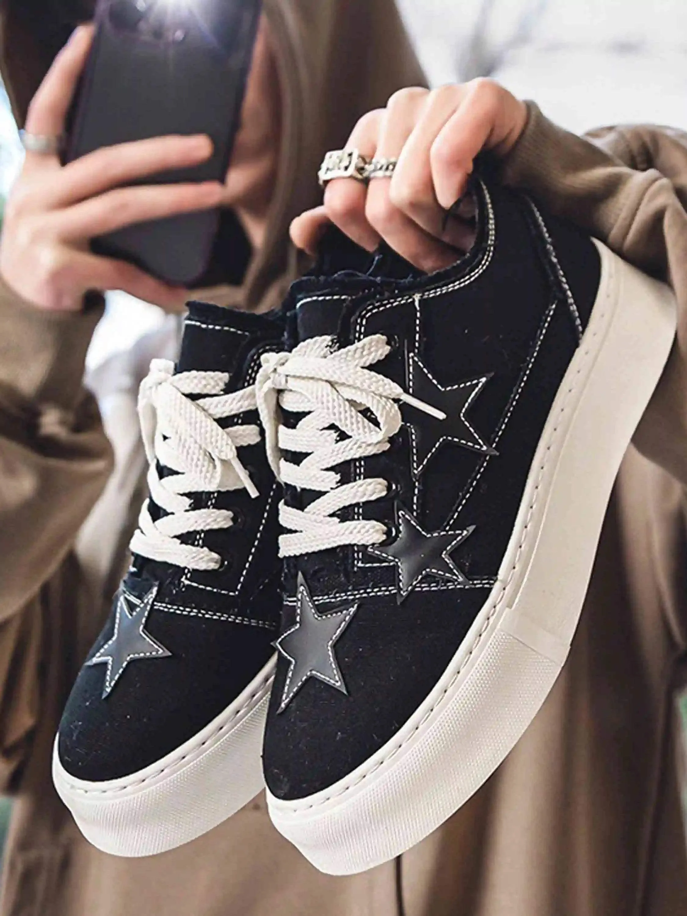 Star Canvas Height-Increasing Shoes