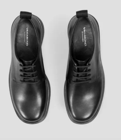 Tara Black Leather Shoes