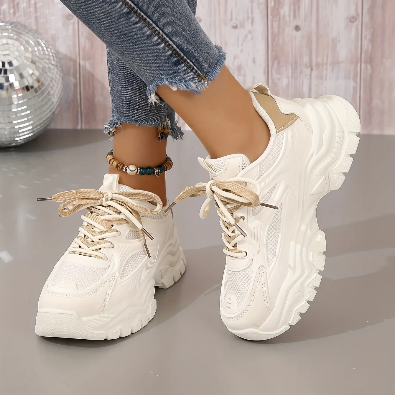 Thick-Soled Height-Increasing Chunky Sneakers