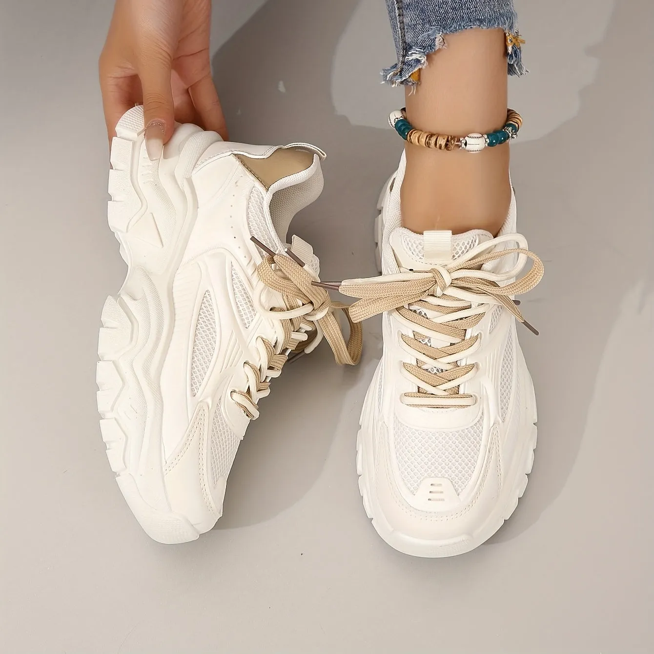 Thick-Soled Height-Increasing Chunky Sneakers