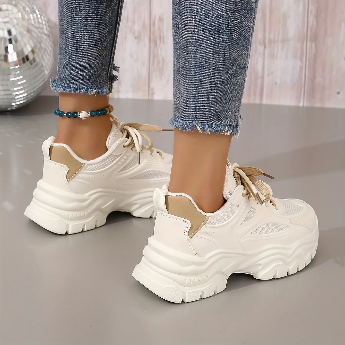 Thick-Soled Height-Increasing Chunky Sneakers
