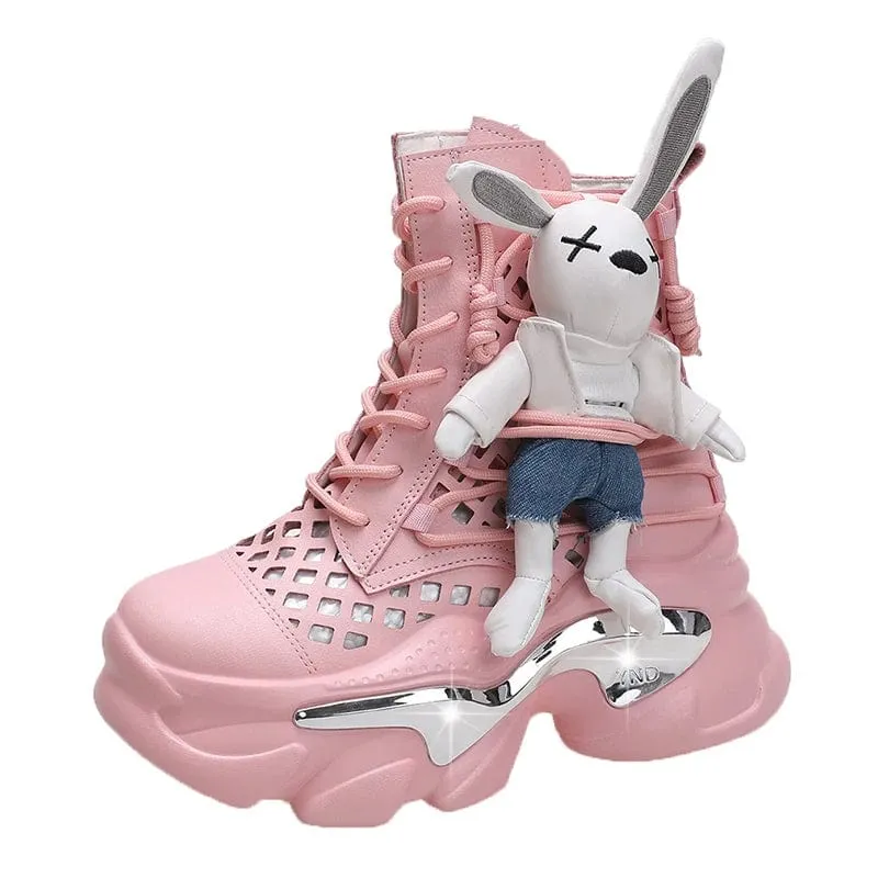 Trace Thick Wedge Sneakers