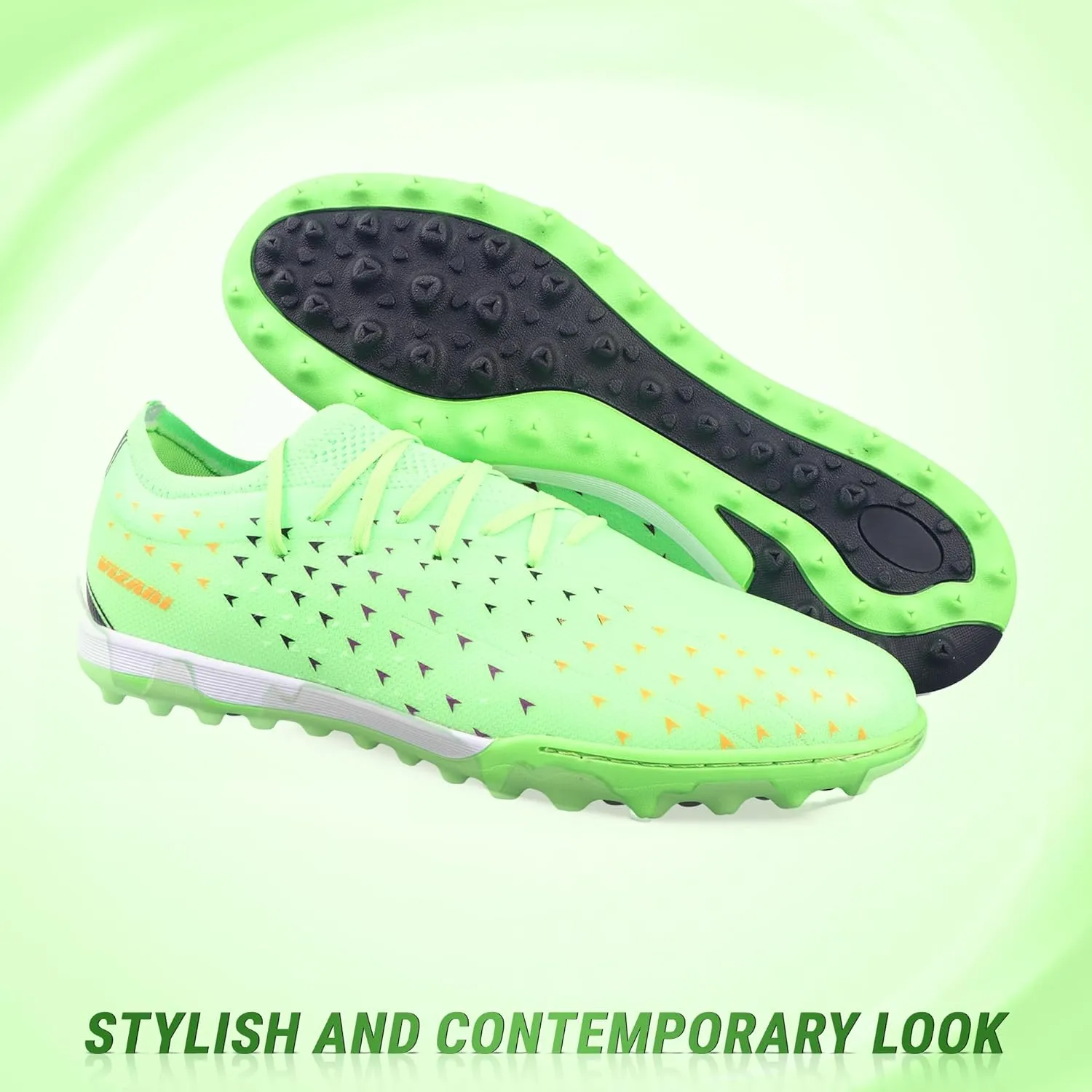 Vizari Tioga Turf Soccer Shoes for Boys and Girls| Turf Shoes with Durable Polyurethane Sole | Youth Football Turf Shoes with Molded Rubber Oursole | Optimal Traction on All Surfaces
